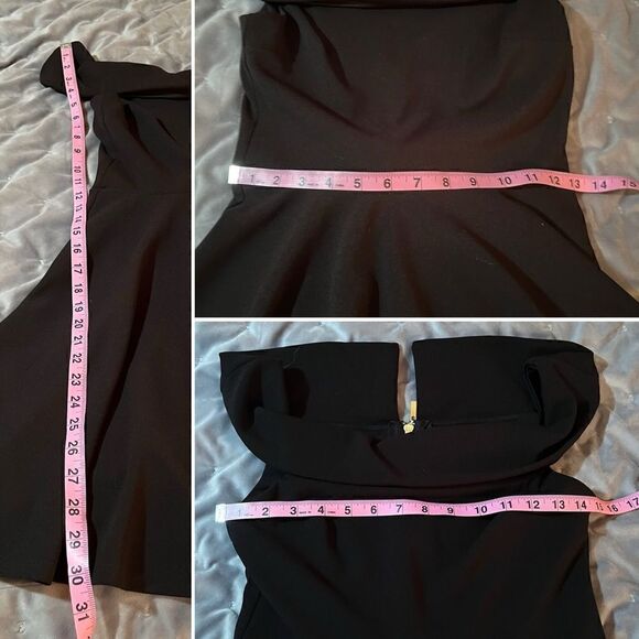 B. Darlin Cuff Off-The-Shoulder Scuba Crepe Skater Dress Retro 5/6 Juniors - Picture 12 of 12